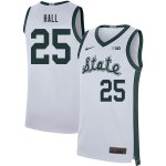 Men Michigan State Spartans NCAA #25 Malik Hall White Authentic Nike Retro Stitched College Basketball Jersey HE32K46YH